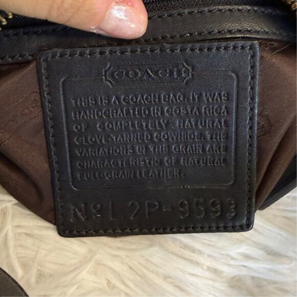 y2k COACH Vintage 2002 Legacy Top Zip West Hobo Shoulder Bag Black - Picture 6 of 9